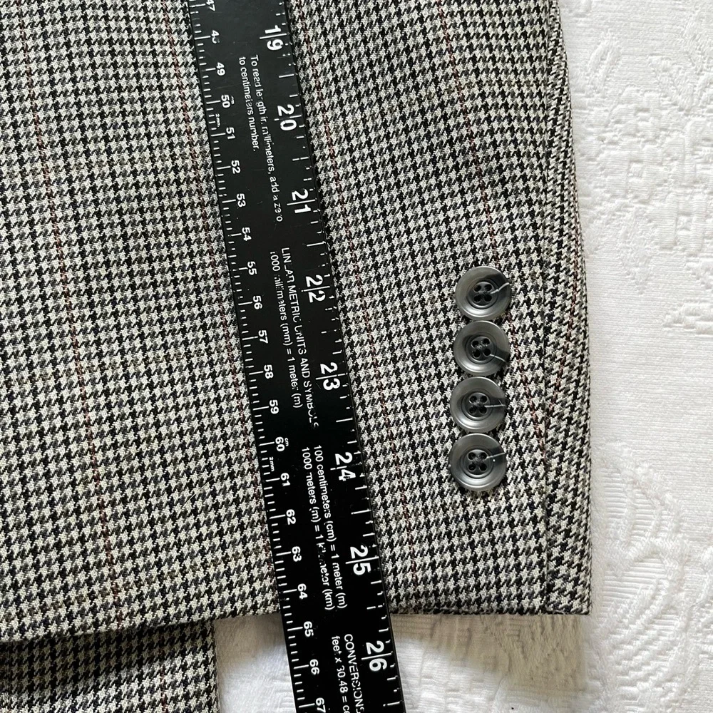Jean Paul Germain Sport Coat LONDON Blazer Men’s 54R Gray Wool Houndstooth